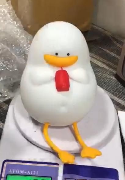 Cute Dodo Duck Colour Changing 3D Touch Silicon Lamp - USB Chargeable