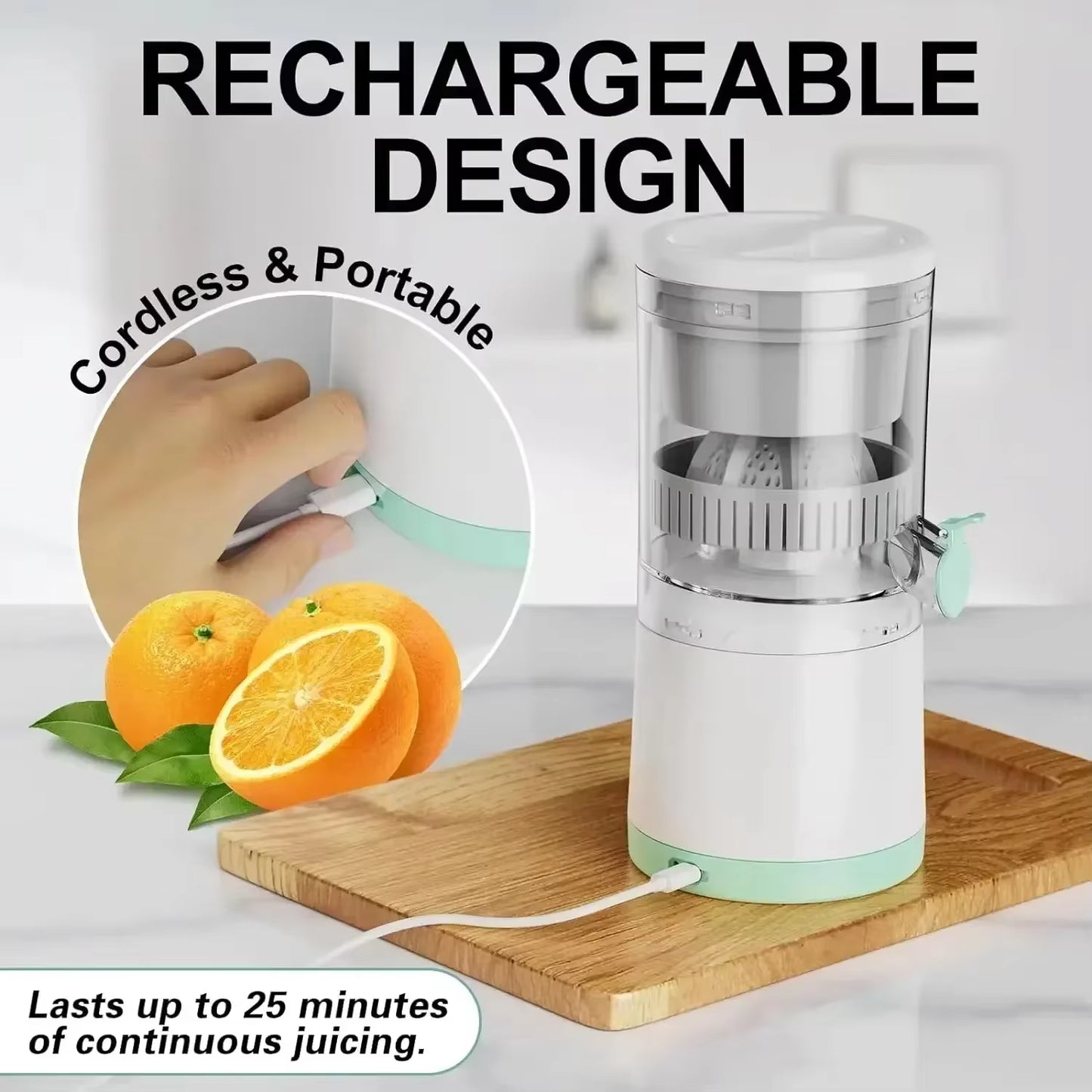 Electric Citrus Juicer, Instant Juice Machine For Fruit, 200ML Capacity - 45W Mini Portable Juicers